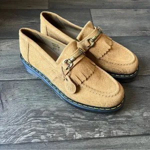 Dr Martens Adrian Snaffle Repello Python Emboss Suede Loafers Brown Size 12