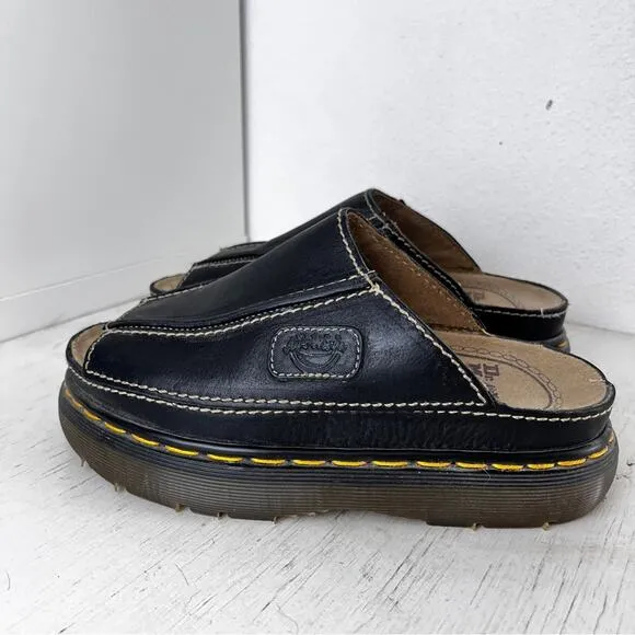 Dr. Martens black Vintage Y2K open toe Air Wair loafers size 8 Rare