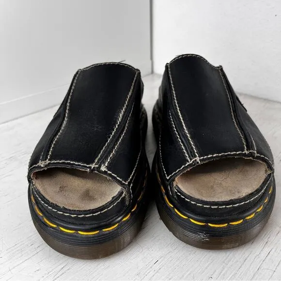 Dr. Martens black Vintage Y2K open toe Air Wair loafers size 8 Rare