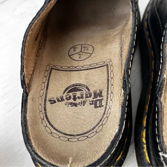 Dr. Martens black Vintage Y2K open toe Air Wair loafers size 8 Rare