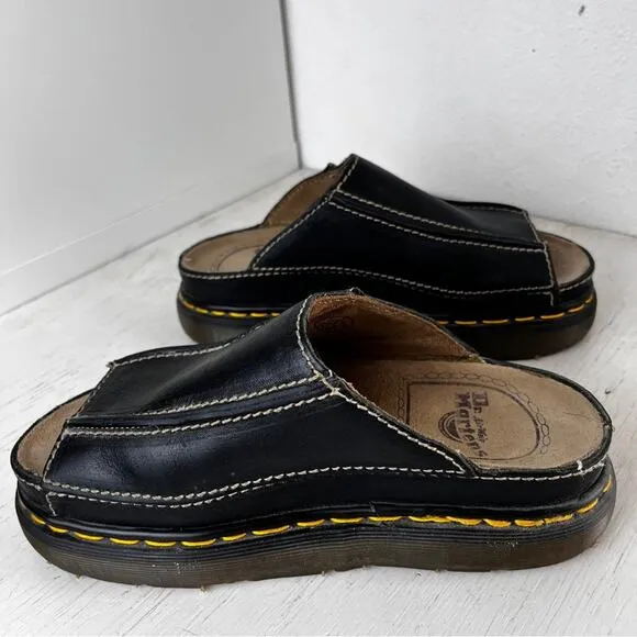 Dr. Martens black Vintage Y2K open toe Air Wair loafers size 8 Rare