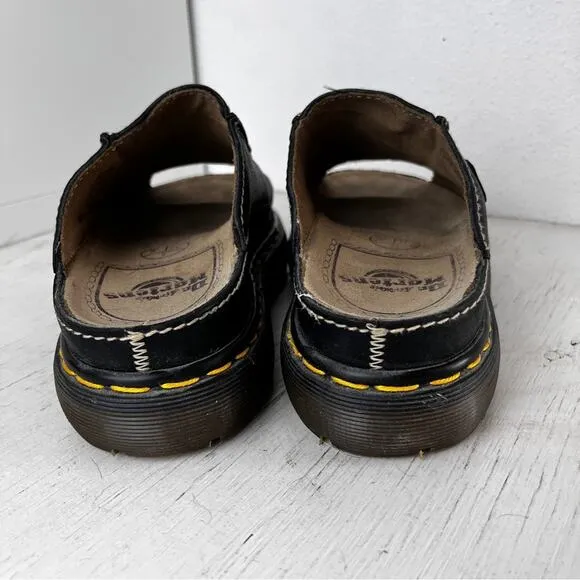 Dr. Martens black Vintage Y2K open toe Air Wair loafers size 8 Rare