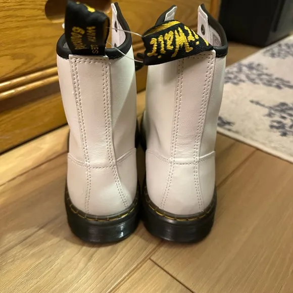 Dr. Martens White Combat Boots Size 10 Ladies 9 Men