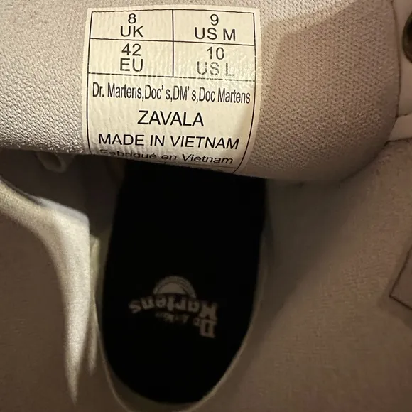 Dr. Martens White Combat Boots Size 10 Ladies 9 Men