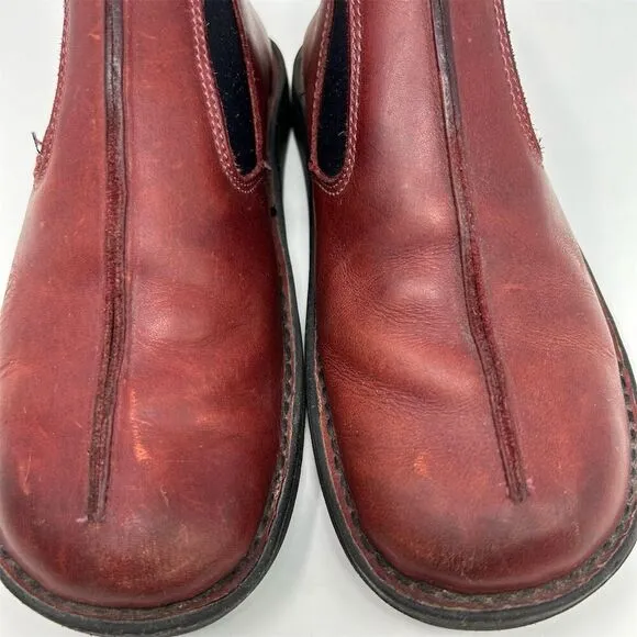 Dr. Martens Women's Red Leather Slip-On Loafers Shoes Size 9 (Size 7 UK) Casual
