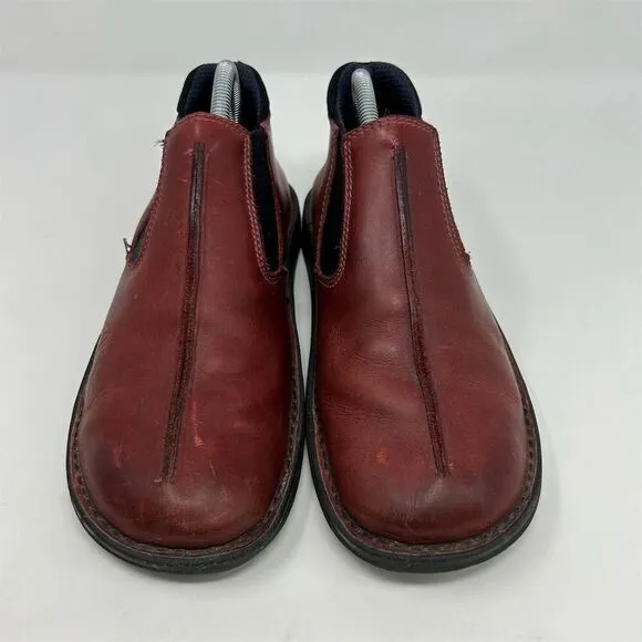 Dr. Martens Women's Red Leather Slip-On Loafers Shoes Size 9 (Size 7 UK) Casual