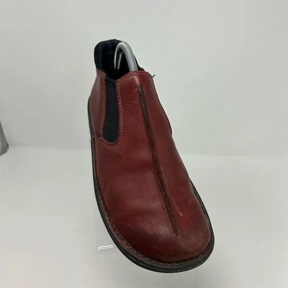 Dr. Martens Women's Red Leather Slip-On Loafers Shoes Size 9 (Size 7 UK) Casual