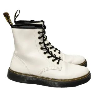 Dr. Martens Zavala White Lace Up Combat Boots Size 10