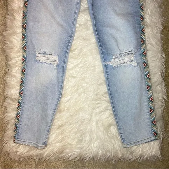 Driftwood Gizelle HR Embroidered Skinny Jeans