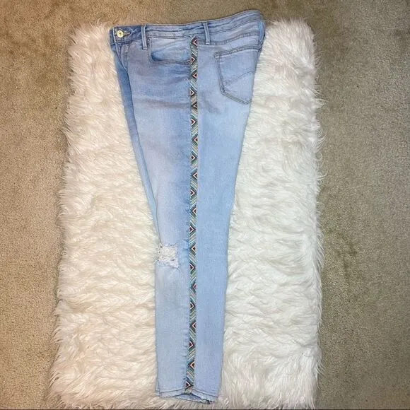 Driftwood Gizelle HR Embroidered Skinny Jeans