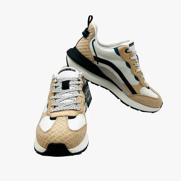 DVF x Skechers Suede Lace-Up Sneakers Halos Natural/Black Women’s Size 8