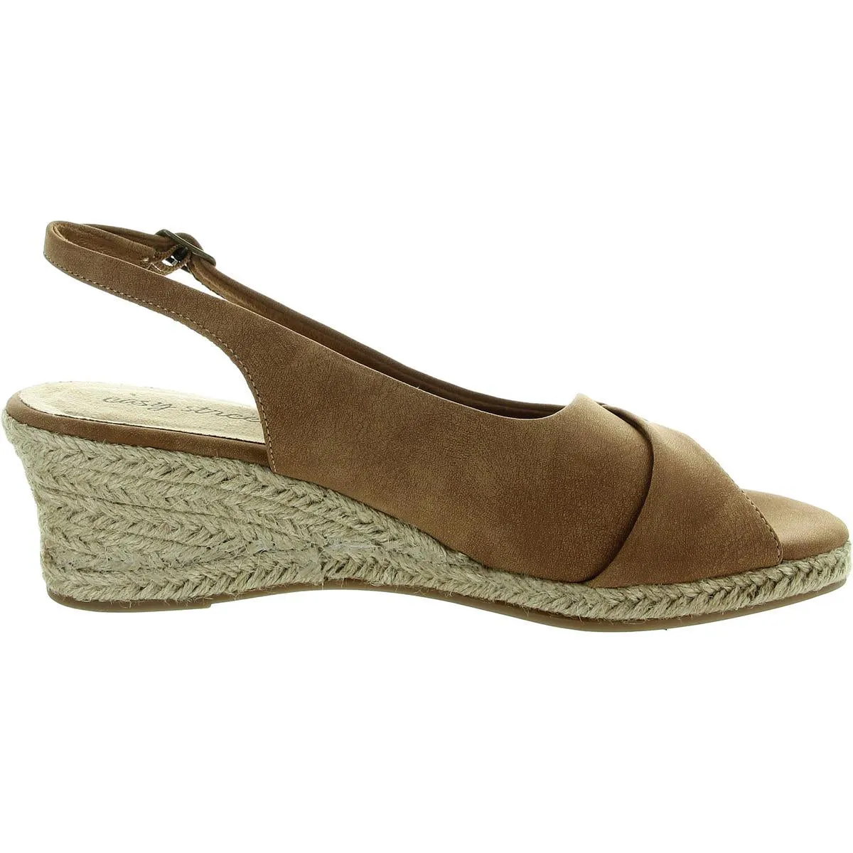 Easy Street Womens Devlin Padded Insole Faux Suede Espadrilles