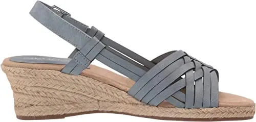 Easy Street Women's Wedge Sandal, Denim, 6.5