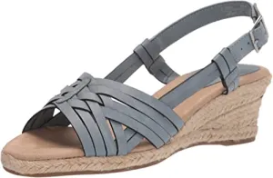 Easy Street Women's Wedge Sandal, Denim, 6.5