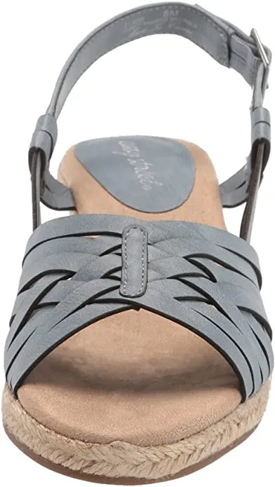 Easy Street Women's Wedge Sandal, Denim, 6.5