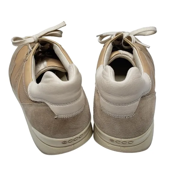 ecco | Beige Cream Neutral Casual Lace Up Comfort Sneakers Women's 10 - 10.5