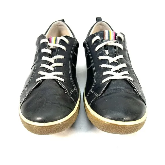 ECCO CHASE 2 Rip Tech Leather Sneakers Shoes  Black Sz EU 41 US 10-10.5 UK 8-8.5