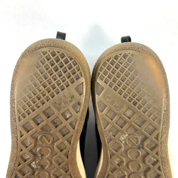 ECCO CHASE 2 Rip Tech Leather Sneakers Shoes  Black Sz EU 41 US 10-10.5 UK 8-8.5