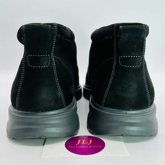 ECCO Men's CS20 Hybrid Plain Toe Black Nubuck Leather Chukka Boots Size 45 EU