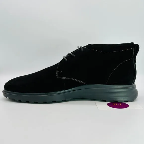 ECCO Men's CS20 Hybrid Plain Toe Black Nubuck Leather Chukka Boots Size 45 EU