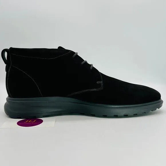 ECCO Men's CS20 Hybrid Plain Toe Black Nubuck Leather Chukka Boots Size 45 EU