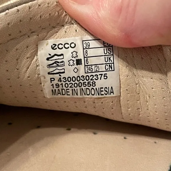 ECCO SOFT 7 Gray Rose Nubuck Leather Comfort Sneakers Size 8 EU 39 Smart Casual
