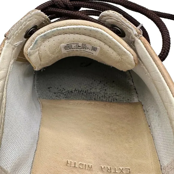 Ecco | Women | Soft 7 Neutral Leather Extra Wide Casual Sneakers | Size 10