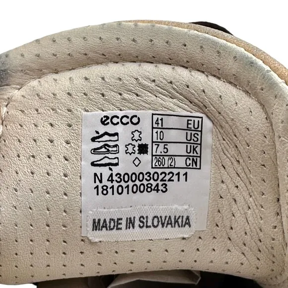 Ecco | Women | Soft 7 Neutral Leather Extra Wide Casual Sneakers | Size 10
