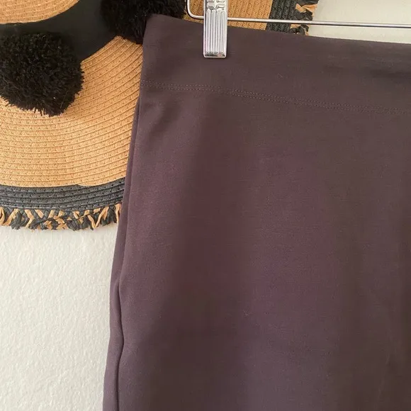 Eileen Fisher Espresso Brown Stretch Knit Pull On Skirt SZ Small