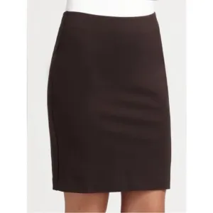 Eileen Fisher Espresso Brown Stretch Knit Pull On Skirt SZ Small