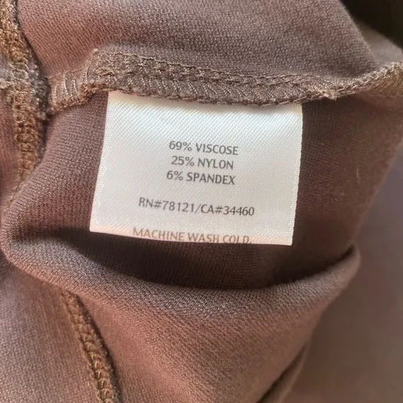 Eileen Fisher Espresso Brown Stretch Knit Pull On Skirt SZ Small