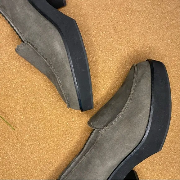 EILEEN FISHER HARRIA LOAFERS BLOCK CHUNKY PLATFORM HEELS SIZE 8.5