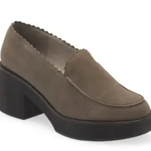 EILEEN FISHER HARRIA LOAFERS BLOCK CHUNKY PLATFORM HEELS SIZE 8.5