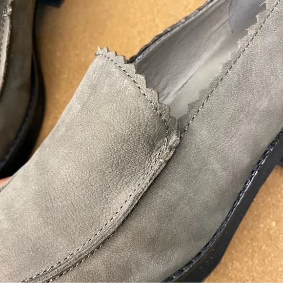 EILEEN FISHER HARRIA LOAFERS BLOCK CHUNKY PLATFORM HEELS SIZE 8.5