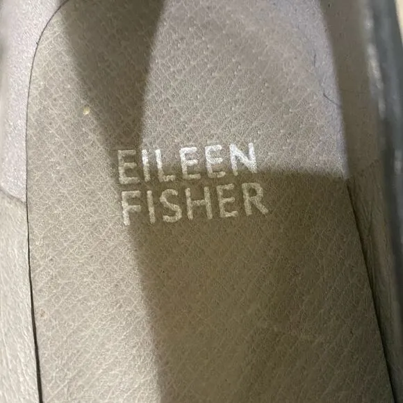 Eileen Fisher Humor Wedge Ballet Flattering V Shaped Upper Slip On Black Shoes
