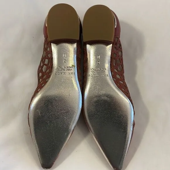EMY MACK RUST COLORED CUT OUT FLATS.  NICELY PADDED.  NEW IN BOX