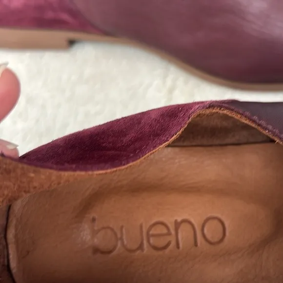 EUC Bueno Beau Leather and Suede Back Zip Loafers EU 42