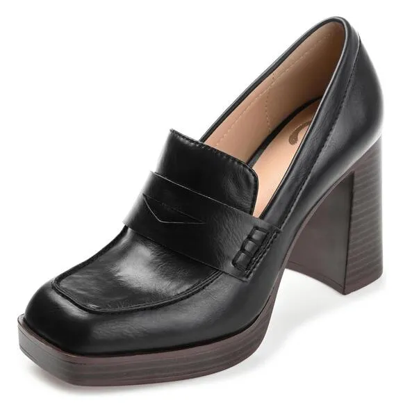 EUC Journee EZZEY LOAFER Block Heel, Size 8.5