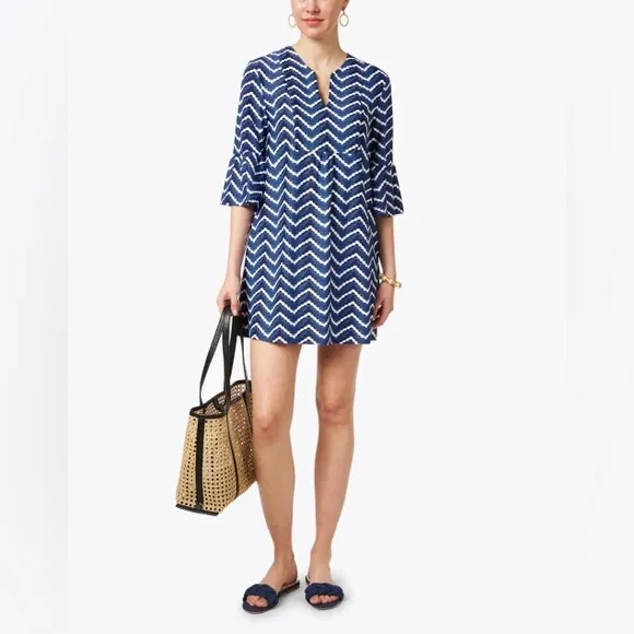 EUC Jude Connally Kerry Chevron Print Dress