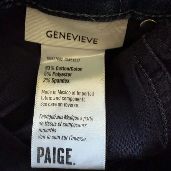 EUC Paige Genevieve High Rise Flare Dark Wash Jean Sz 26