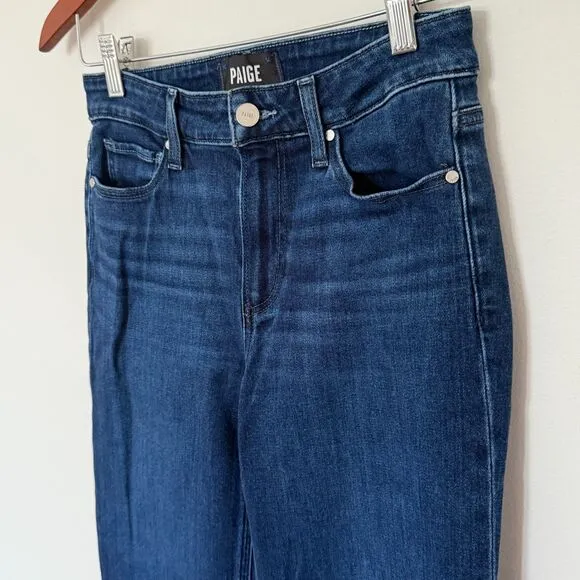 EUC Paige Genevieve High Rise Flare Dark Wash Jean Sz 26