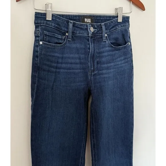 EUC Paige Genevieve High Rise Flare Dark Wash Jean Sz 26