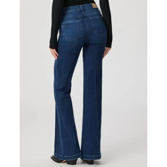EUC Paige Genevieve High Rise Flare Dark Wash Jean Sz 26