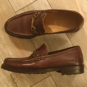 EUC Vintage Bruno magli monogram penny loafers Men’s 8