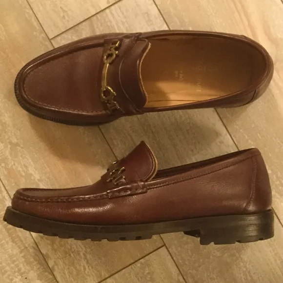 EUC Vintage Bruno magli monogram penny loafers Men’s 8