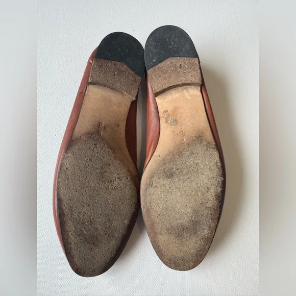 EUC women’s size 9 brown leather Cole Haan loafers  with tassels