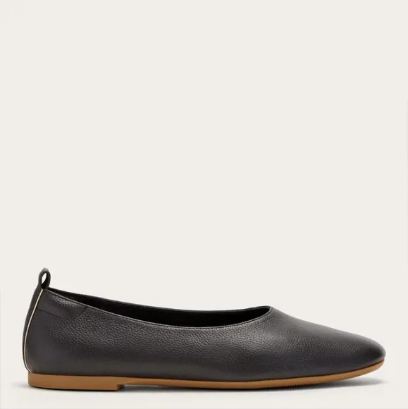 Everlane The Day Glove in Black Leather Womens Size 7 Slip On Shoes Flats