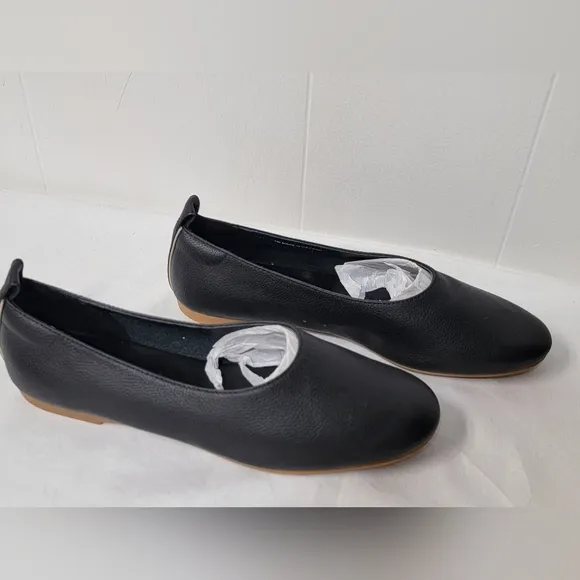 Everlane The Day Glove in Black Leather Womens Size 7 Slip On Shoes Flats