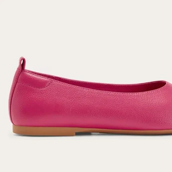 EVERLANE The Italian Leather Day Glove Pink Red Currant Flats Slip On 5.5 NEW
