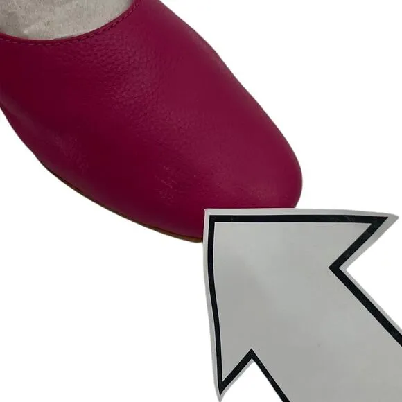 EVERLANE The Italian Leather Day Glove Pink Red Currant Flats Slip On 5.5 NEW